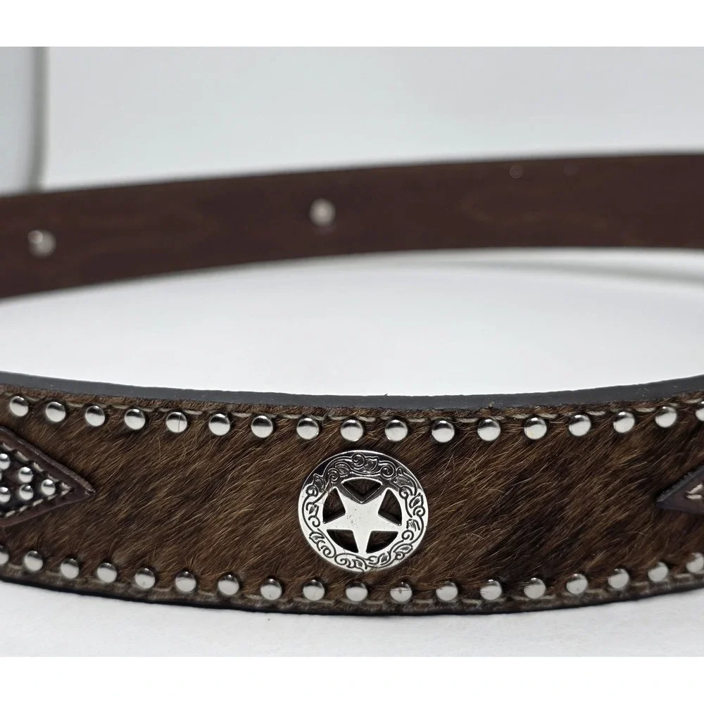 Nocona Men's Size 36 Pro Series Star Buckle Genuine Leather Brown Belt New